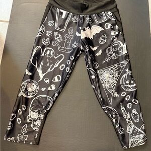 Halloween Themed Black Leggings